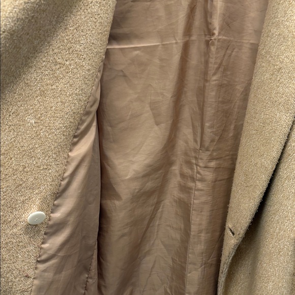 Zara Oversized Tan Double-Breasted Pea Coat - Picture 13 of 14